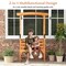 6.2 FT Tall Patio Garden Arbor with Pergola and 2-Seat Bench for Garden Lawn Backyard Decoration